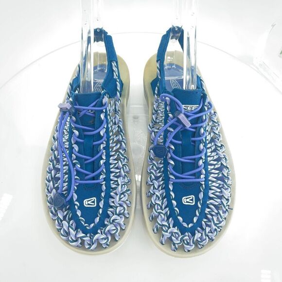 Keen Men Uneek Sandal Size 8.5 Bungee Cord Woven Slip On Blue Outdoor Hike Sport - Picture 4 of 13